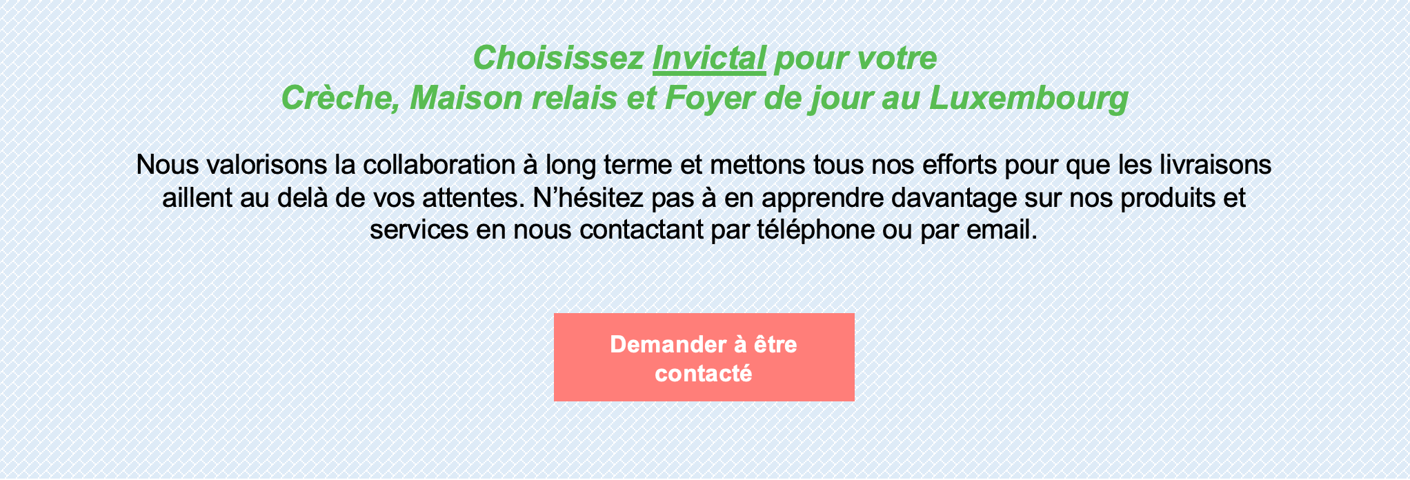 Nous contacter, être contacté